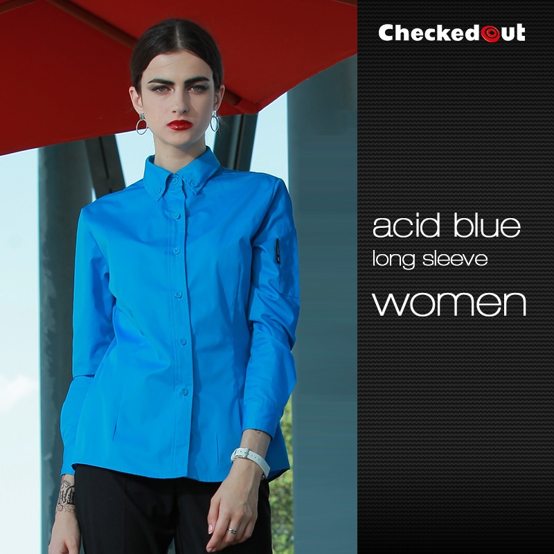 women acid blue shirt 